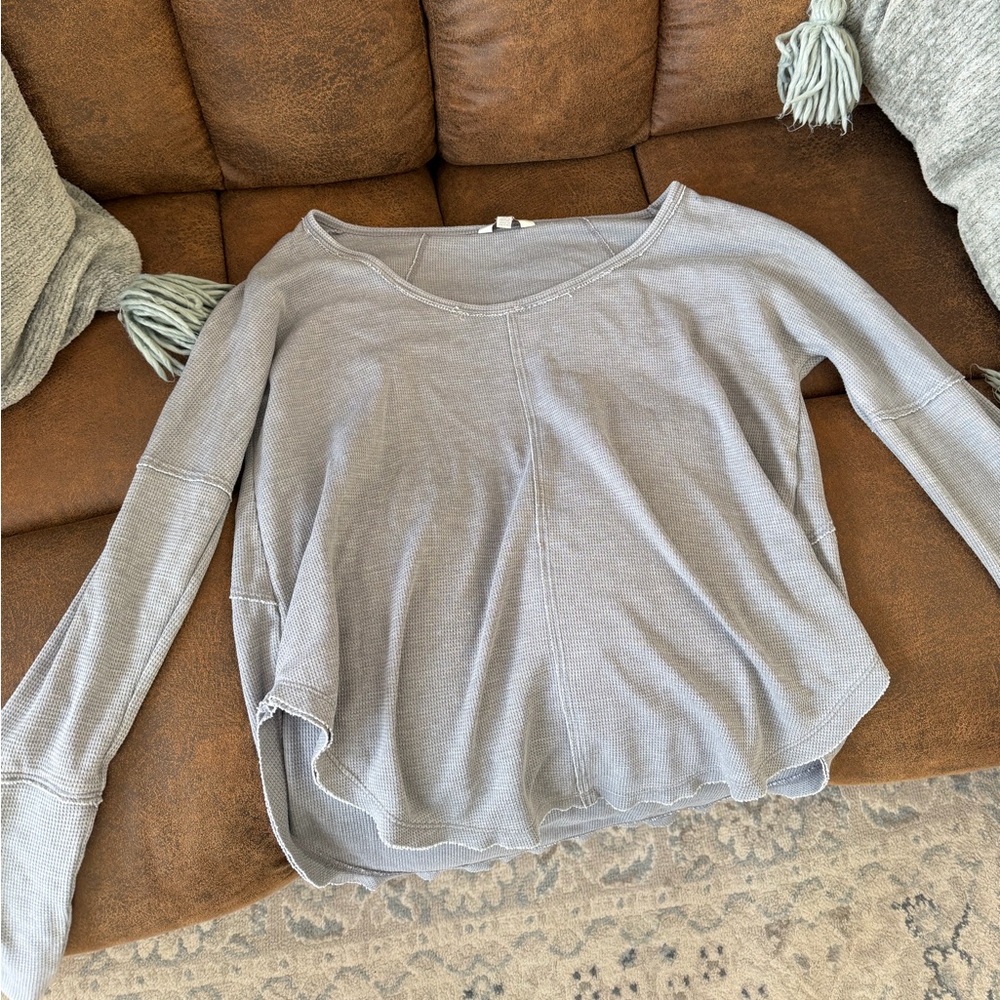 Lucky Brand Women's Gray Long Sleeve Top - Like New